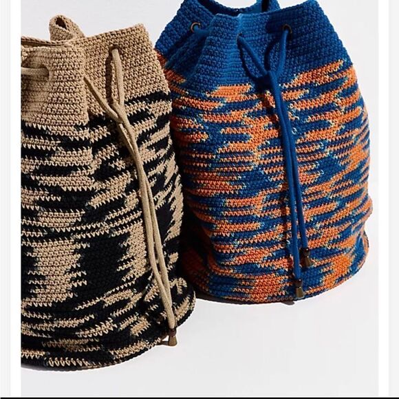 NWOT Free People Montana Crochet Backpack- So cool in crochet  backpack - Picture 3 of 7